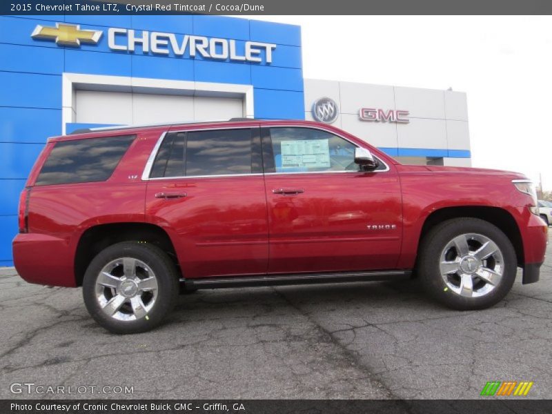 Crystal Red Tintcoat / Cocoa/Dune 2015 Chevrolet Tahoe LTZ