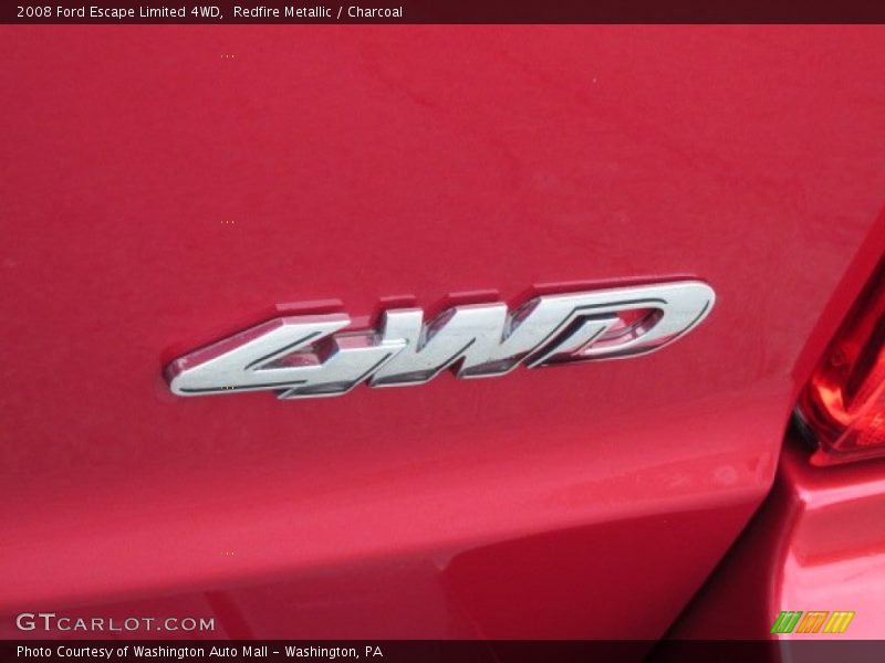 Redfire Metallic / Charcoal 2008 Ford Escape Limited 4WD