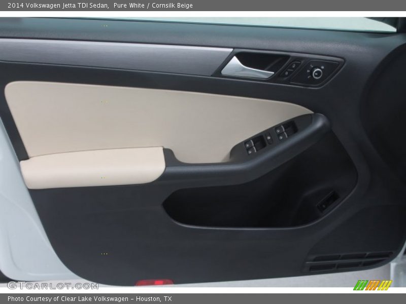 Pure White / Cornsilk Beige 2014 Volkswagen Jetta TDI Sedan