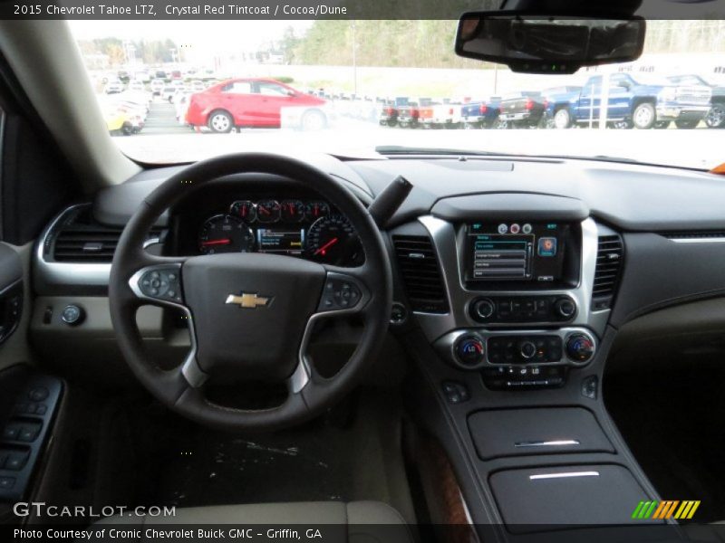 Crystal Red Tintcoat / Cocoa/Dune 2015 Chevrolet Tahoe LTZ