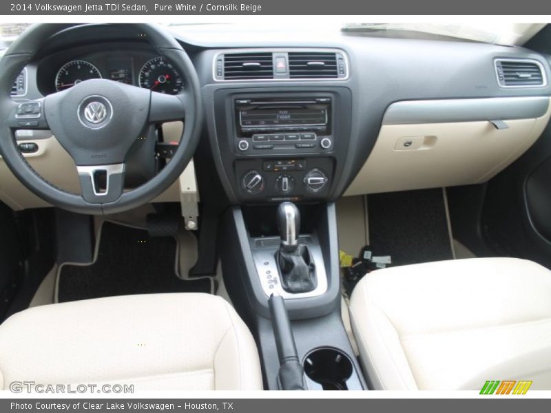 Pure White / Cornsilk Beige 2014 Volkswagen Jetta TDI Sedan