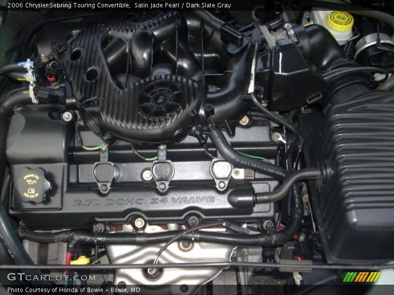 Satin Jade Pearl / Dark Slate Gray 2006 Chrysler Sebring Touring Convertible
