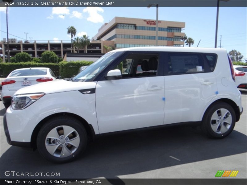 Clear White / Black Diamond Woven Cloth 2014 Kia Soul 1.6