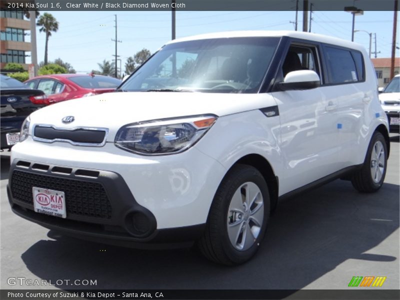 Clear White / Black Diamond Woven Cloth 2014 Kia Soul 1.6