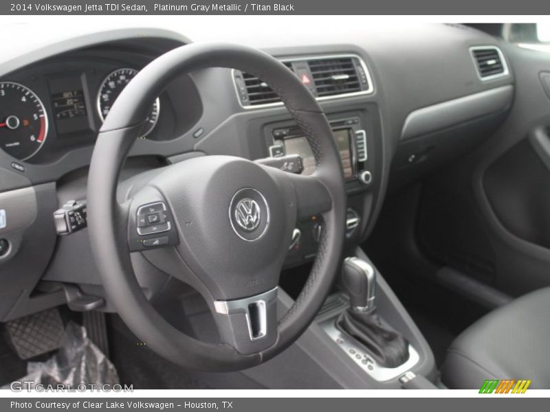 Platinum Gray Metallic / Titan Black 2014 Volkswagen Jetta TDI Sedan