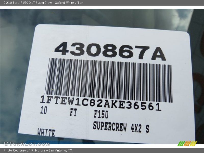 Oxford White / Tan 2010 Ford F150 XLT SuperCrew