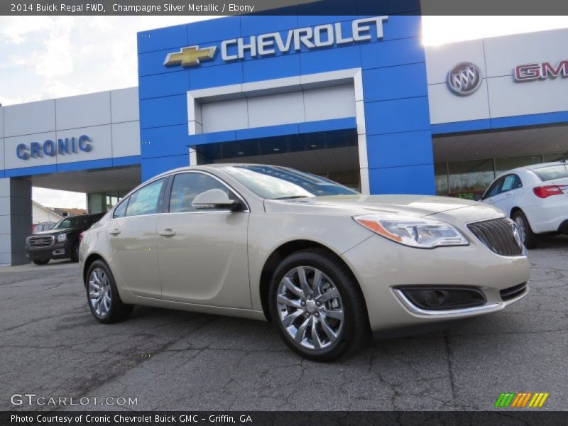 Champagne Silver Metallic / Ebony 2014 Buick Regal FWD