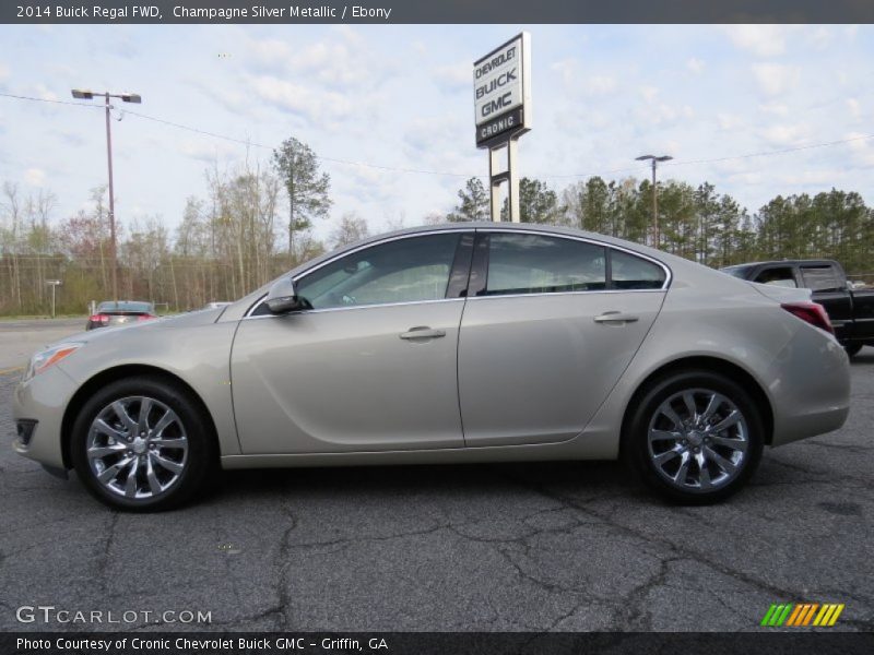 Champagne Silver Metallic / Ebony 2014 Buick Regal FWD