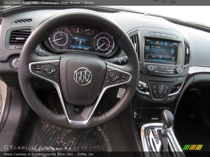 Champagne Silver Metallic / Ebony 2014 Buick Regal FWD