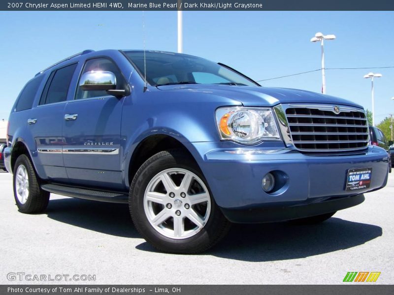 Marine Blue Pearl / Dark Khaki/Light Graystone 2007 Chrysler Aspen Limited HEMI 4WD