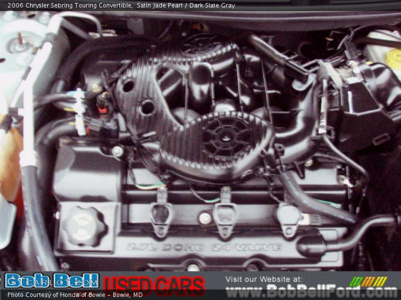 Satin Jade Pearl / Dark Slate Gray 2006 Chrysler Sebring Touring Convertible