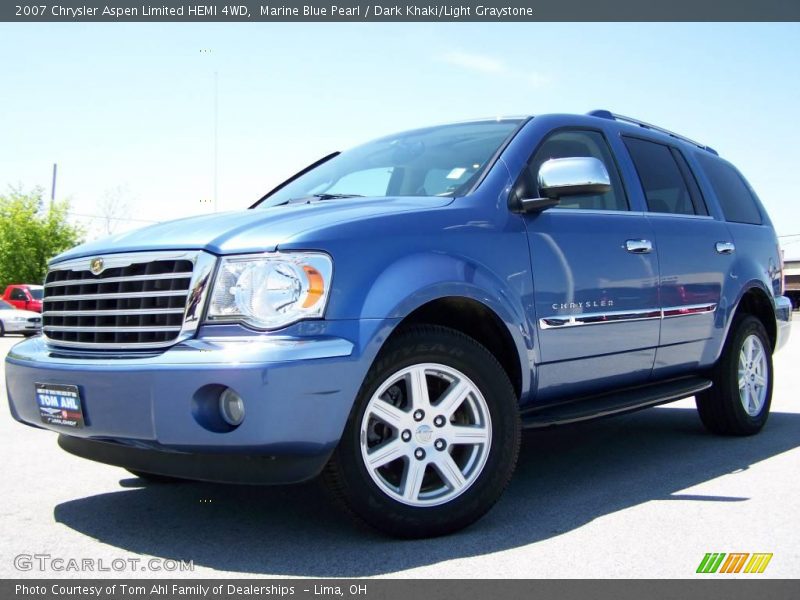 Marine Blue Pearl / Dark Khaki/Light Graystone 2007 Chrysler Aspen Limited HEMI 4WD
