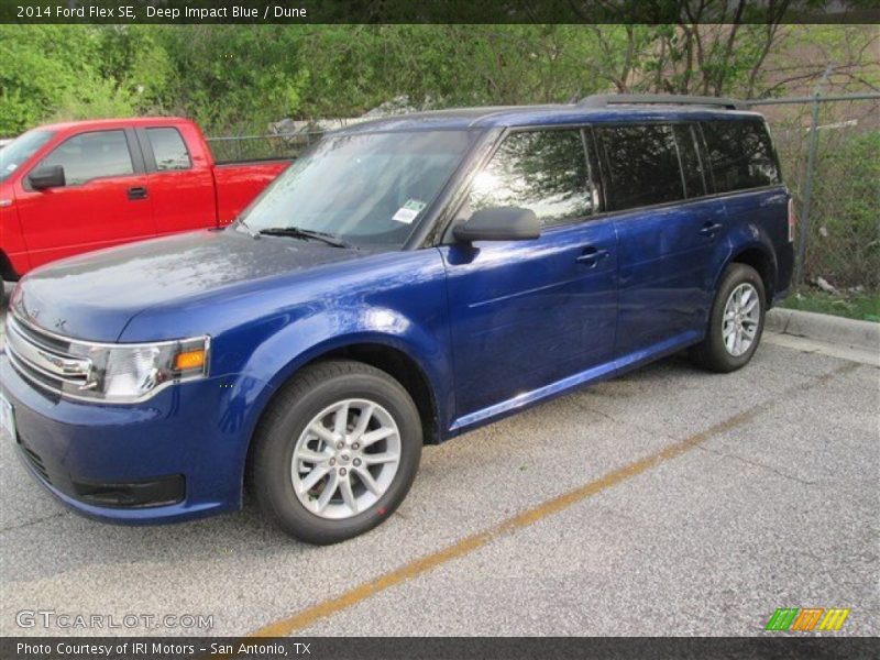 Deep Impact Blue / Dune 2014 Ford Flex SE