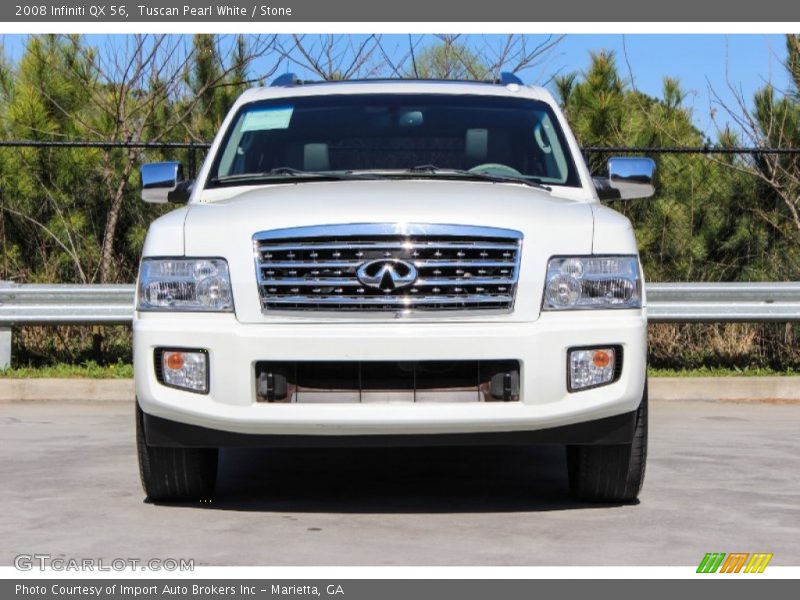 Tuscan Pearl White / Stone 2008 Infiniti QX 56