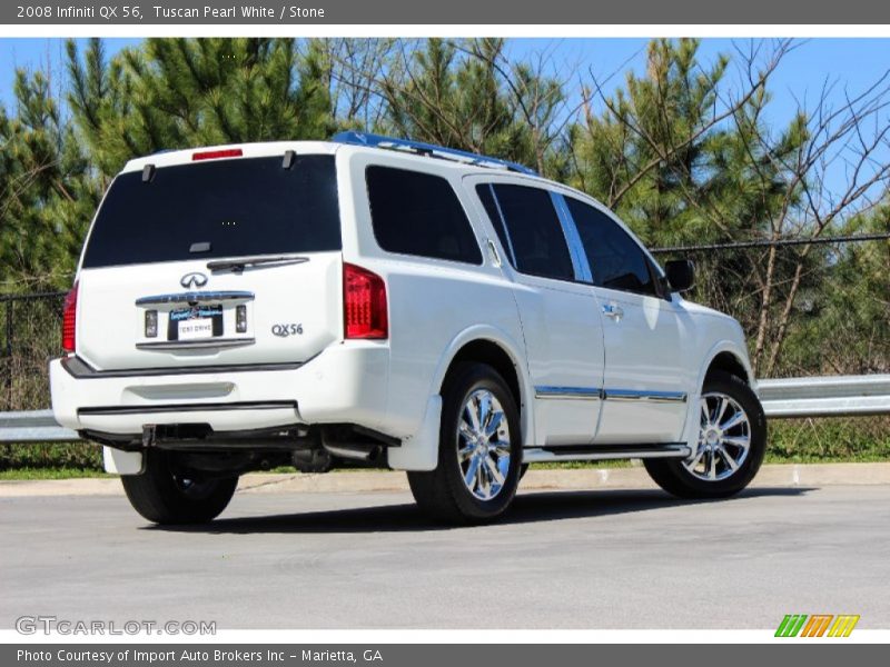 Tuscan Pearl White / Stone 2008 Infiniti QX 56