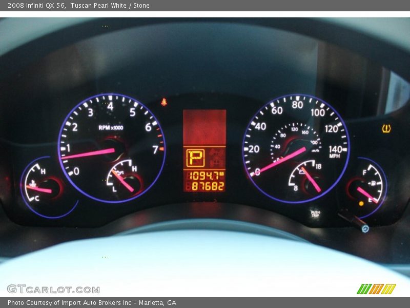 Tuscan Pearl White / Stone 2008 Infiniti QX 56
