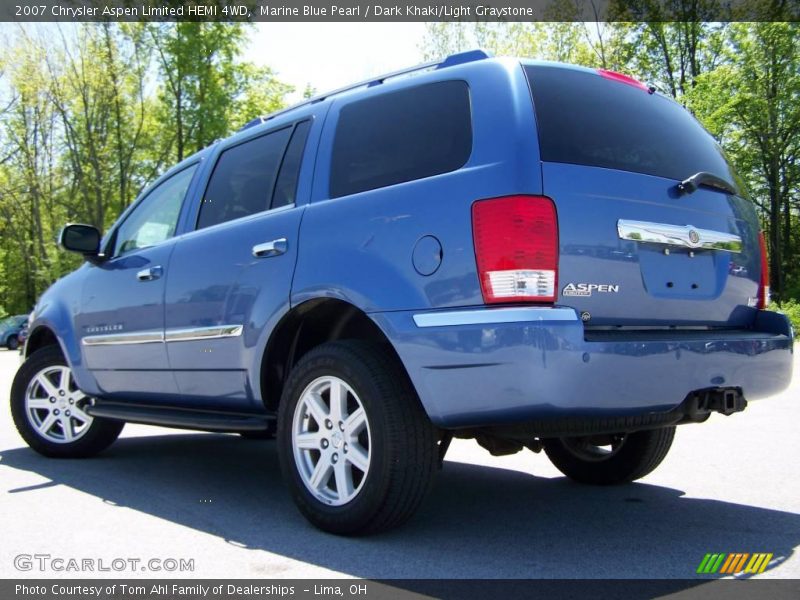 Marine Blue Pearl / Dark Khaki/Light Graystone 2007 Chrysler Aspen Limited HEMI 4WD