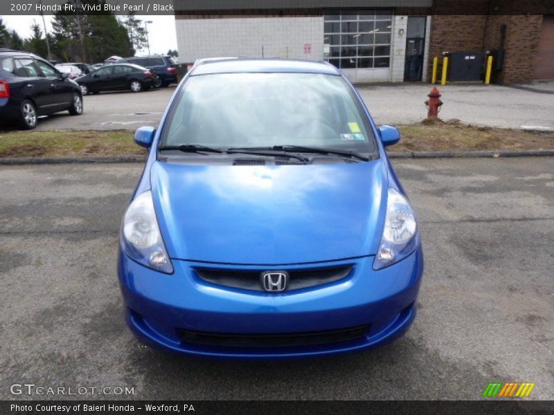 Vivid Blue Pearl / Black 2007 Honda Fit