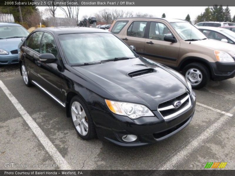 Obsidian Black Pearl / Off Black 2008 Subaru Legacy 2.5 GT Limited Sedan
