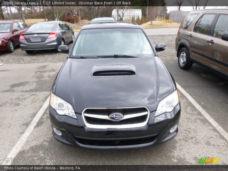 Obsidian Black Pearl / Off Black 2008 Subaru Legacy 2.5 GT Limited Sedan
