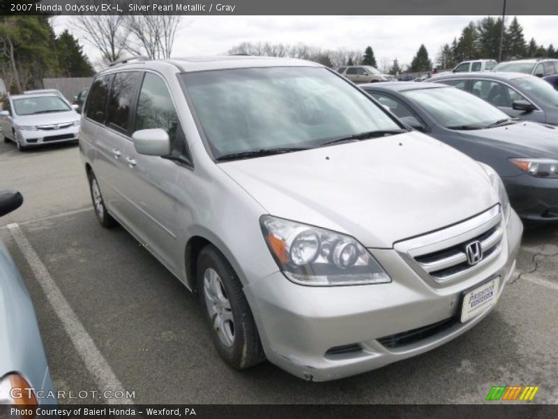 Silver Pearl Metallic / Gray 2007 Honda Odyssey EX-L