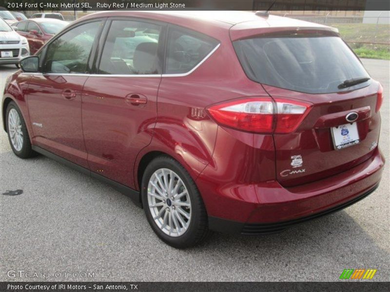 Ruby Red / Medium Light Stone 2014 Ford C-Max Hybrid SEL