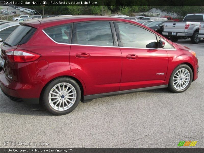 Ruby Red / Medium Light Stone 2014 Ford C-Max Hybrid SEL
