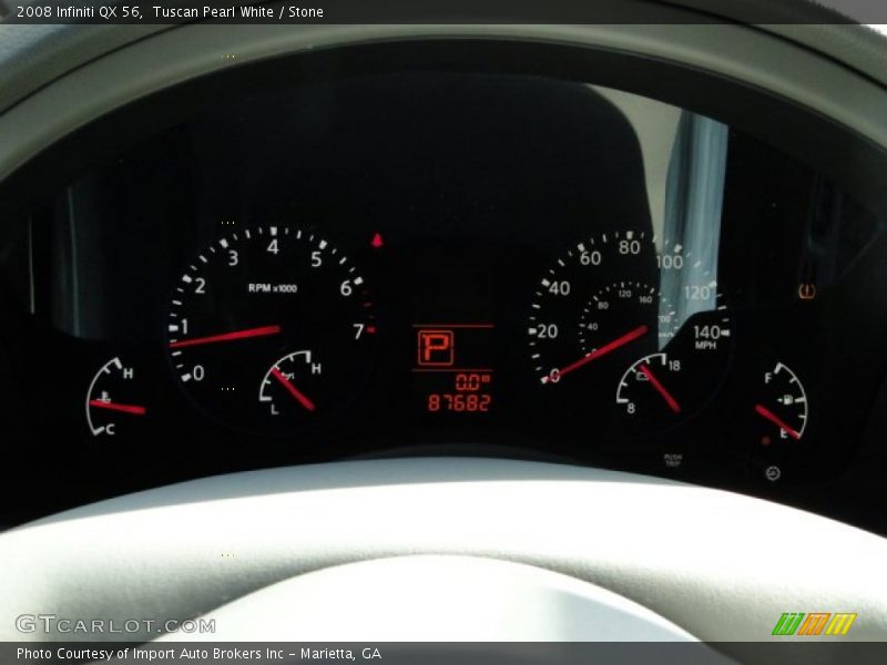 Tuscan Pearl White / Stone 2008 Infiniti QX 56