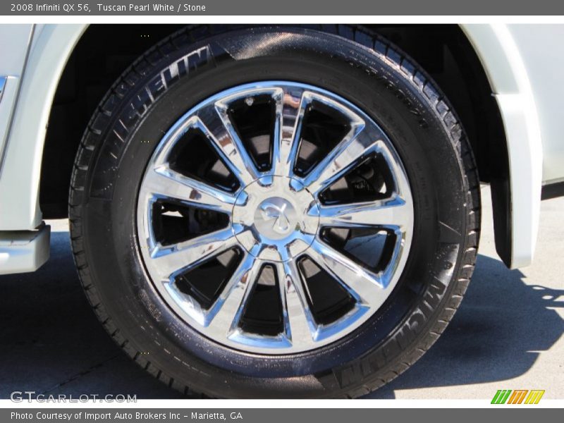 Tuscan Pearl White / Stone 2008 Infiniti QX 56