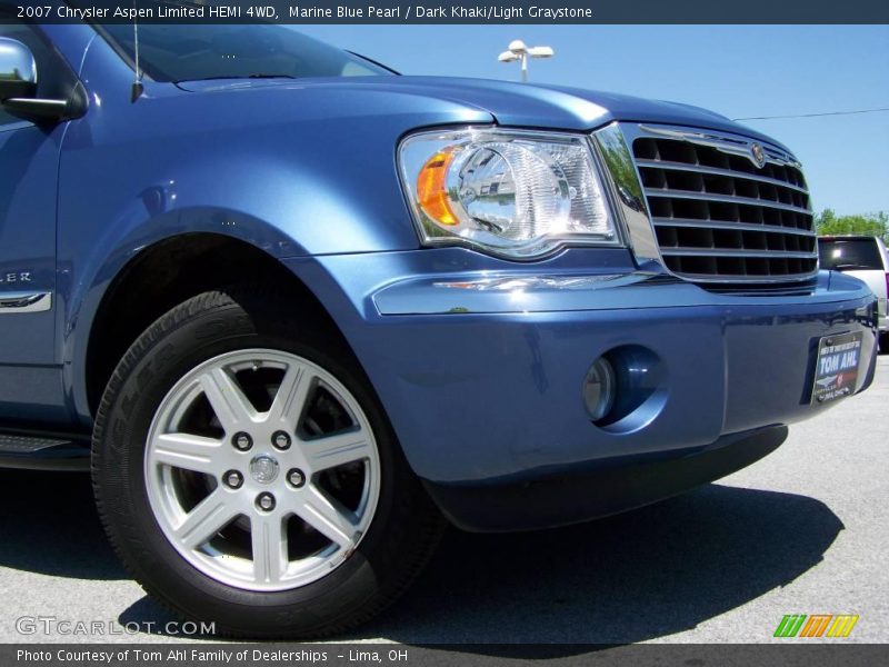 Marine Blue Pearl / Dark Khaki/Light Graystone 2007 Chrysler Aspen Limited HEMI 4WD
