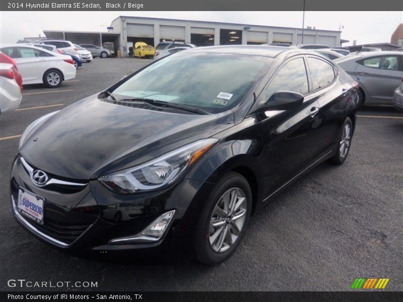 Black / Beige 2014 Hyundai Elantra SE Sedan