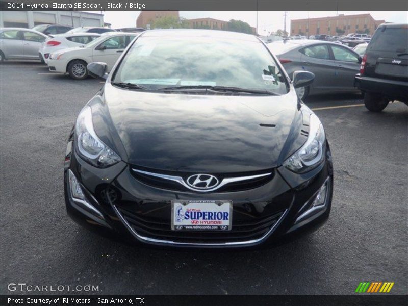 Black / Beige 2014 Hyundai Elantra SE Sedan