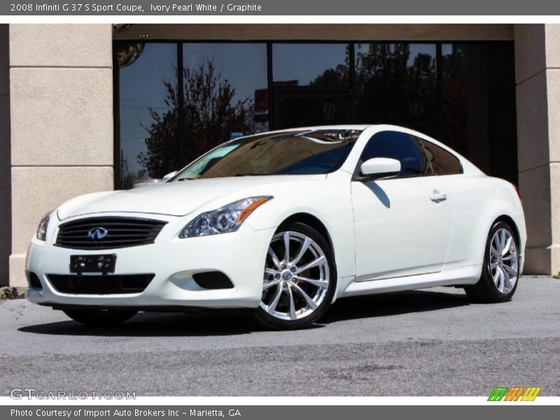 Ivory Pearl White / Graphite 2008 Infiniti G 37 S Sport Coupe