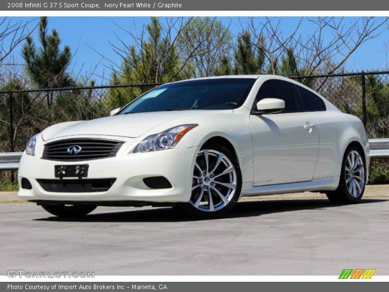 Ivory Pearl White / Graphite 2008 Infiniti G 37 S Sport Coupe