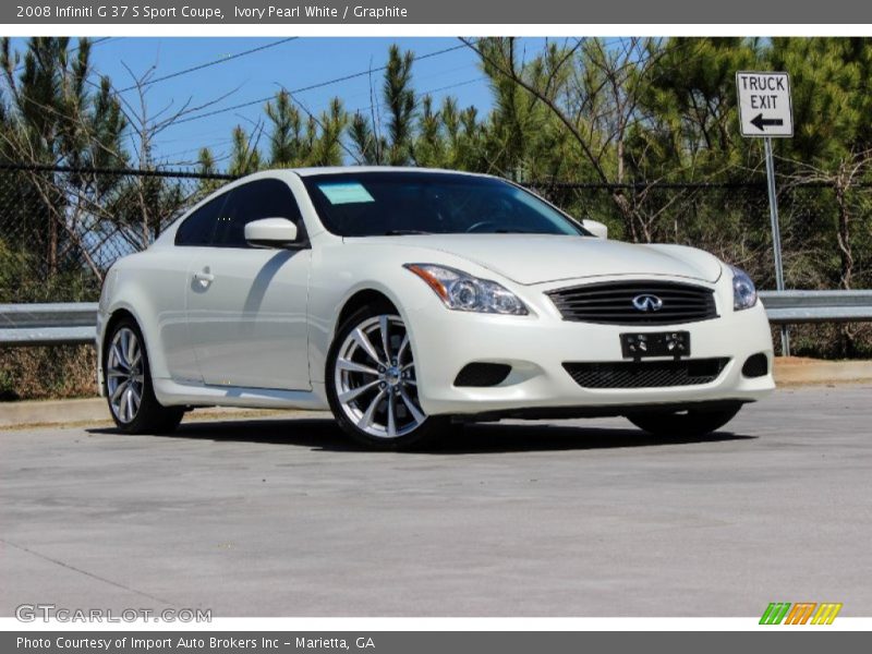 Ivory Pearl White / Graphite 2008 Infiniti G 37 S Sport Coupe