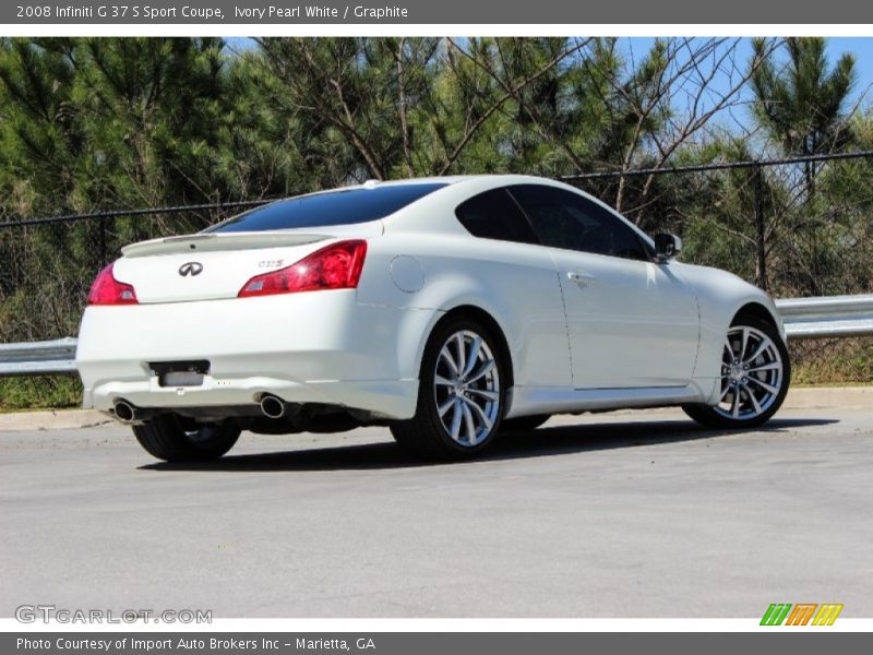 Ivory Pearl White / Graphite 2008 Infiniti G 37 S Sport Coupe