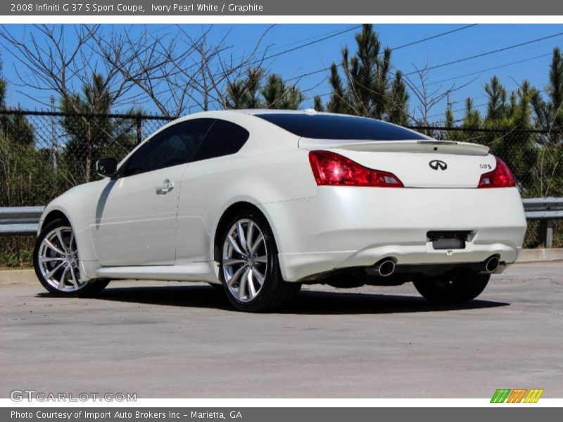 Ivory Pearl White / Graphite 2008 Infiniti G 37 S Sport Coupe