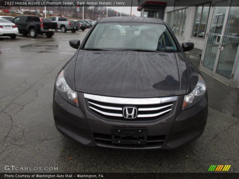 Dark Amber Metallic / Ivory 2012 Honda Accord LX Premium Sedan