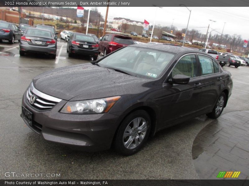 Dark Amber Metallic / Ivory 2012 Honda Accord LX Premium Sedan