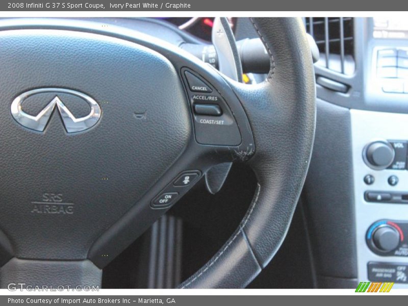 Ivory Pearl White / Graphite 2008 Infiniti G 37 S Sport Coupe