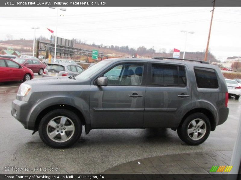 Polished Metal Metallic / Black 2011 Honda Pilot EX 4WD