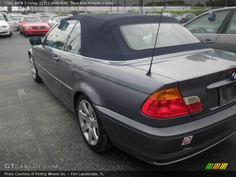 Steel Blue Metallic / Grey 2001 BMW 3 Series 325i Convertible