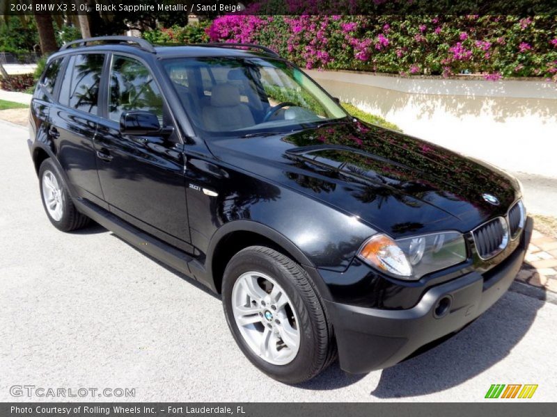 Black Sapphire Metallic / Sand Beige 2004 BMW X3 3.0i