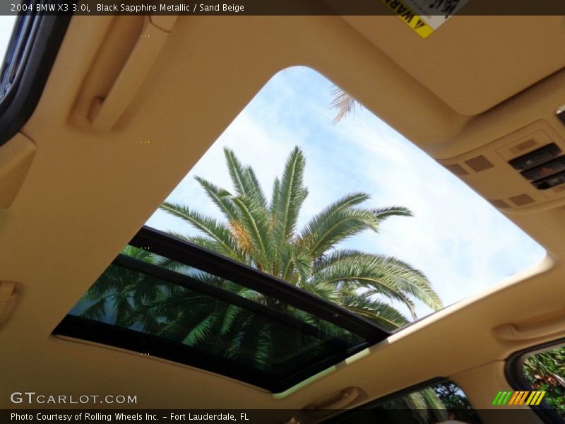 Black Sapphire Metallic / Sand Beige 2004 BMW X3 3.0i