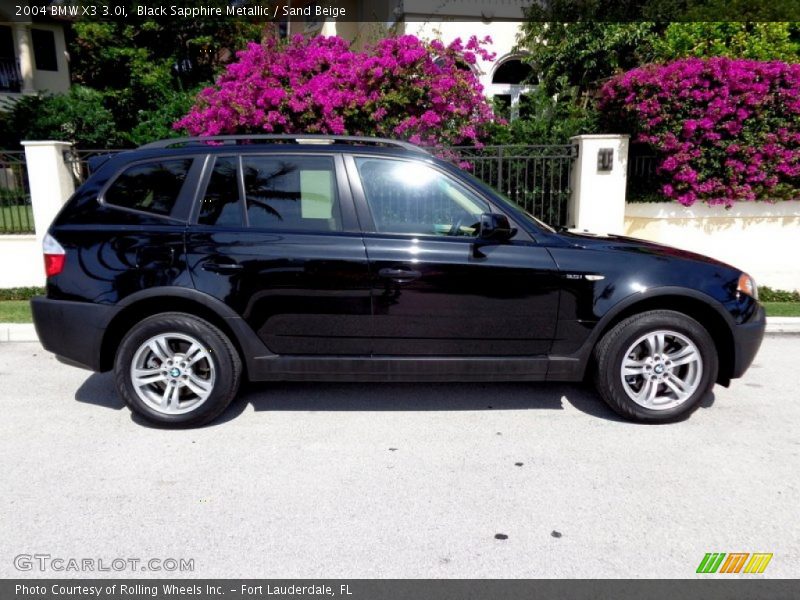 Black Sapphire Metallic / Sand Beige 2004 BMW X3 3.0i
