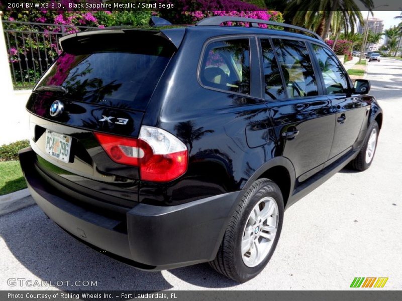 Black Sapphire Metallic / Sand Beige 2004 BMW X3 3.0i