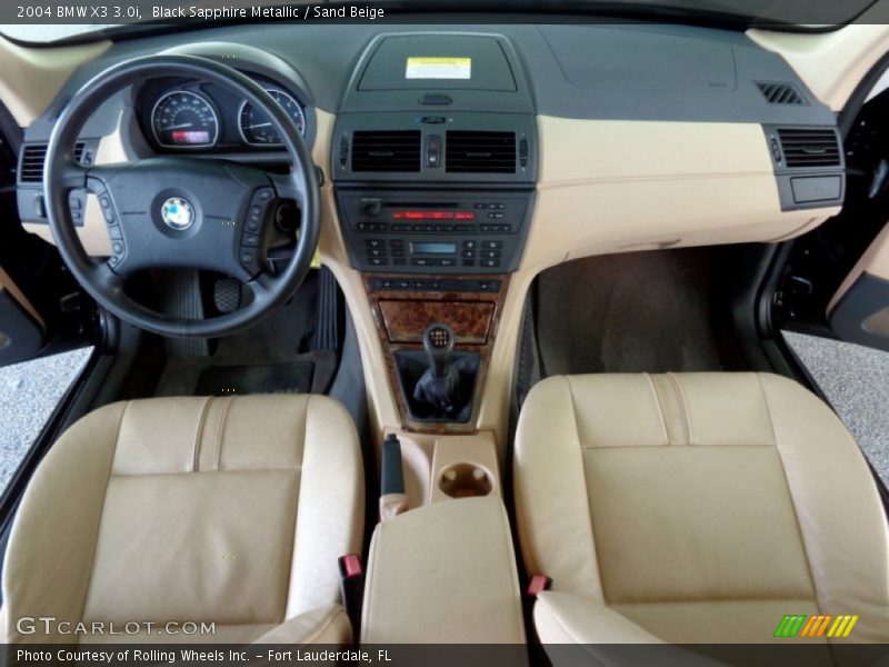 Black Sapphire Metallic / Sand Beige 2004 BMW X3 3.0i