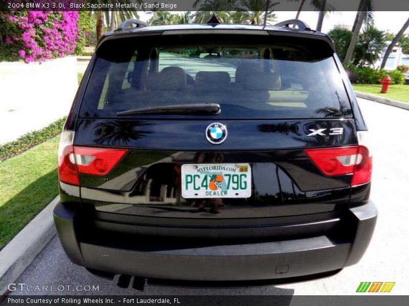 Black Sapphire Metallic / Sand Beige 2004 BMW X3 3.0i