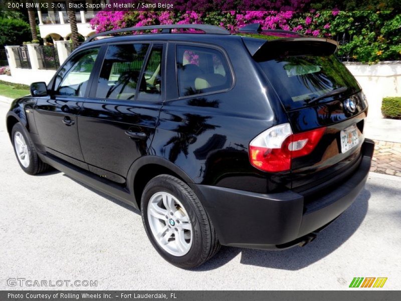 Black Sapphire Metallic / Sand Beige 2004 BMW X3 3.0i