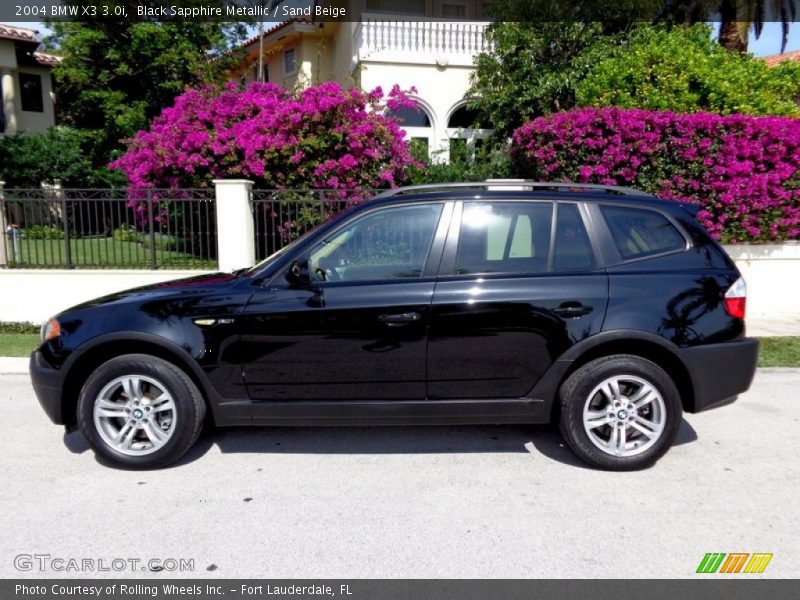 Black Sapphire Metallic / Sand Beige 2004 BMW X3 3.0i